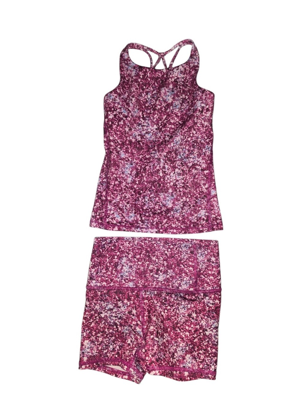 7/6/53. all in motion Girls Purple Floral Athletic Set